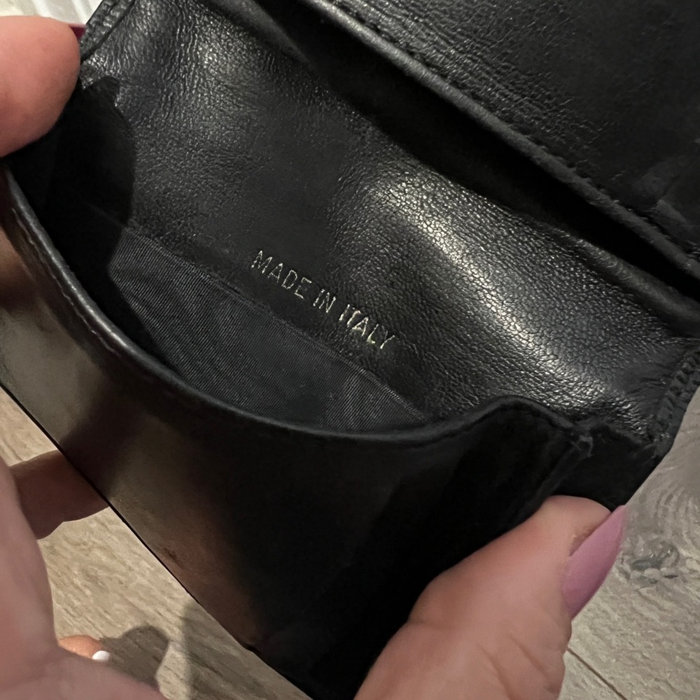 CHANEL Textured Black Leather Card Holder - Picture 9 of 10
